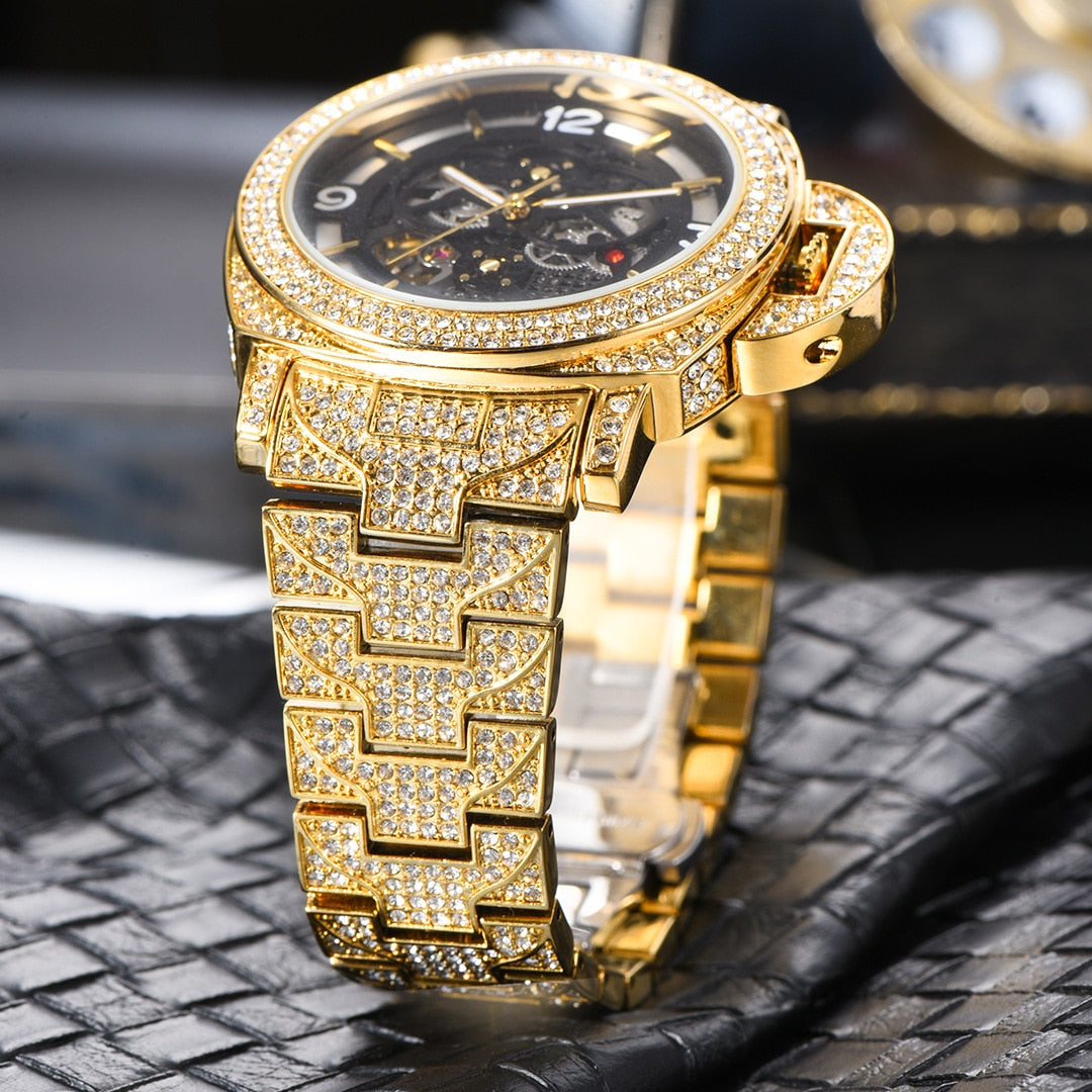 ICED OUT AUTOMATIK "LUCANINO" UHR - ICERAIN JEWELRY