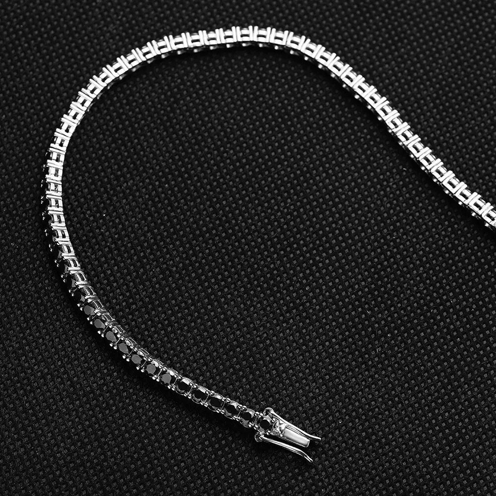 ICED OUT MOISSANITE "BLACK TENNIS" WEISSGOLD 925S SILVER ARMBAND - ICERAIN JEWELRY