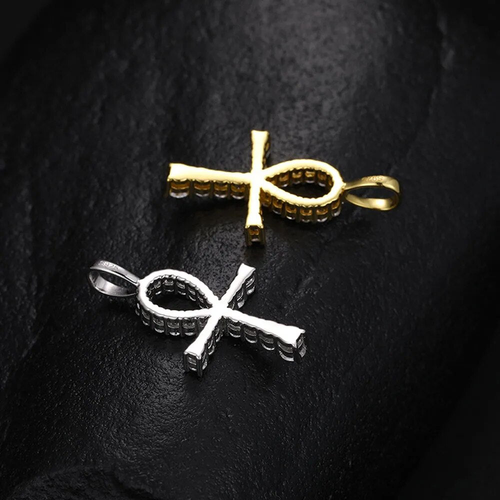 ICED OUT MOISSANITE "HOLY CROSS" WEISSGOLD 925S SILVER KETTE - ICERAIN JEWELRY