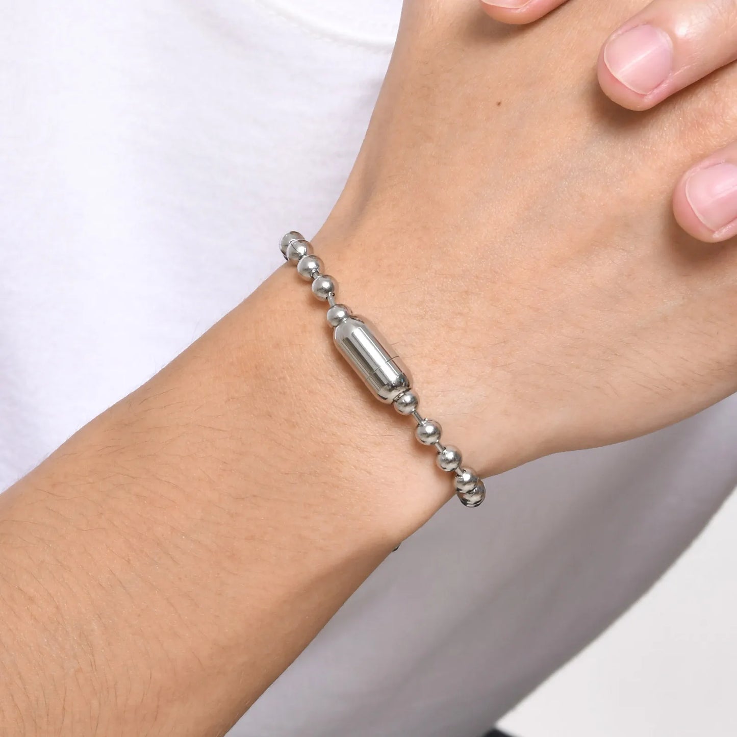 EDELSTAHL "CHROME PERL" ARMBAND - ICERAIN JEWELRY