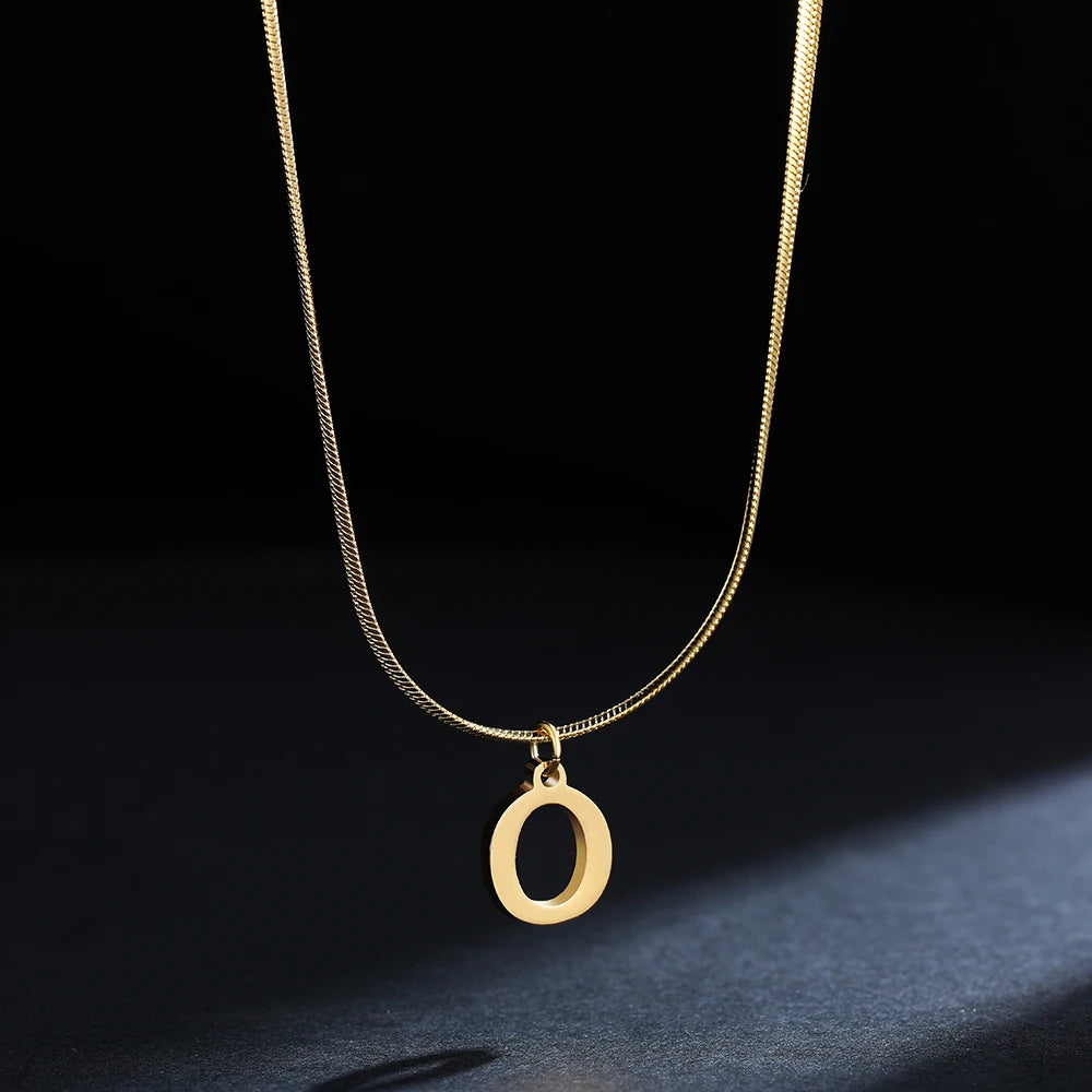 PERSONALISIERTE EDELSTAHL ANFANGSBUCHSTABEN "CHIAVE" KETTE - ICERAIN JEWELRY