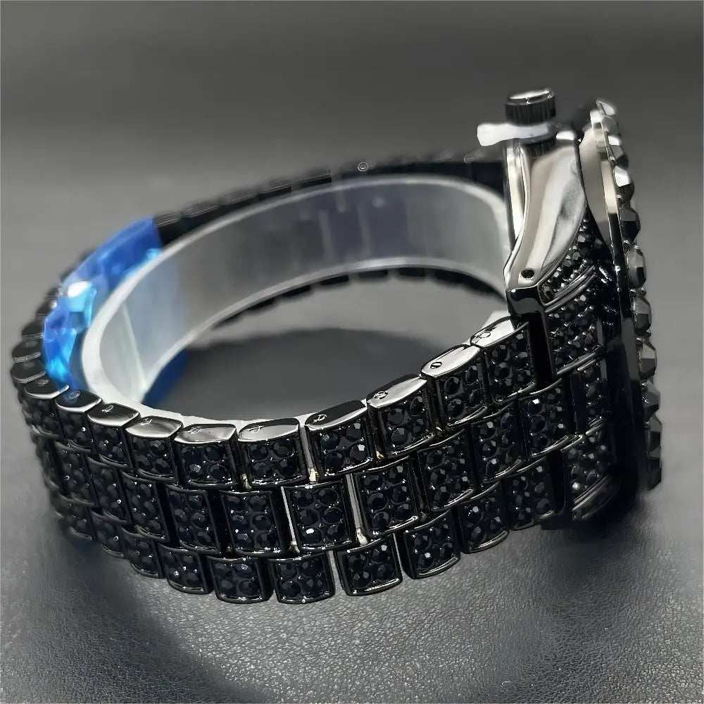 ICED OUT "BLACK FRATELLO" UHR - ICERAIN JEWELRY