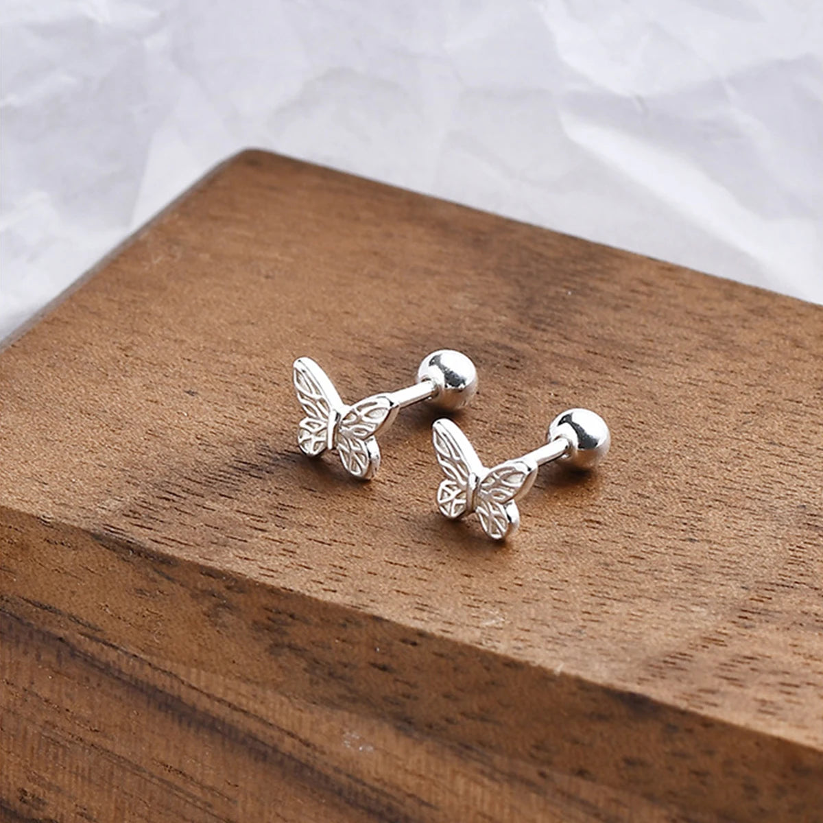 925S SILVER "BUTTERFLY" OHRRINGE - ICERAIN JEWELRY