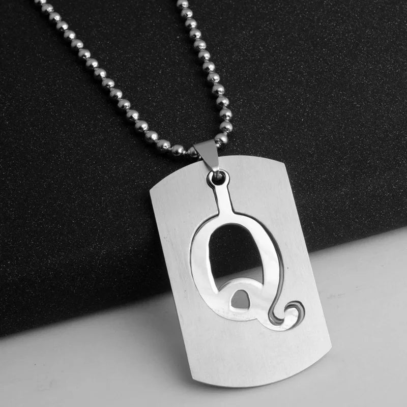 PERSONALISIERTE EDELSTAHL ANFANGSBUCHSTABEN "ULISA" KETTE - ICERAIN JEWELRY