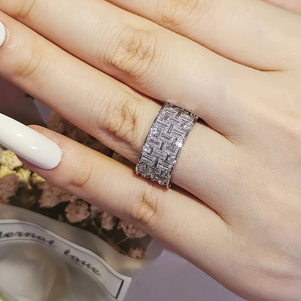 ICED OUT "SQUARINO" RING - ICERAIN JEWELRY