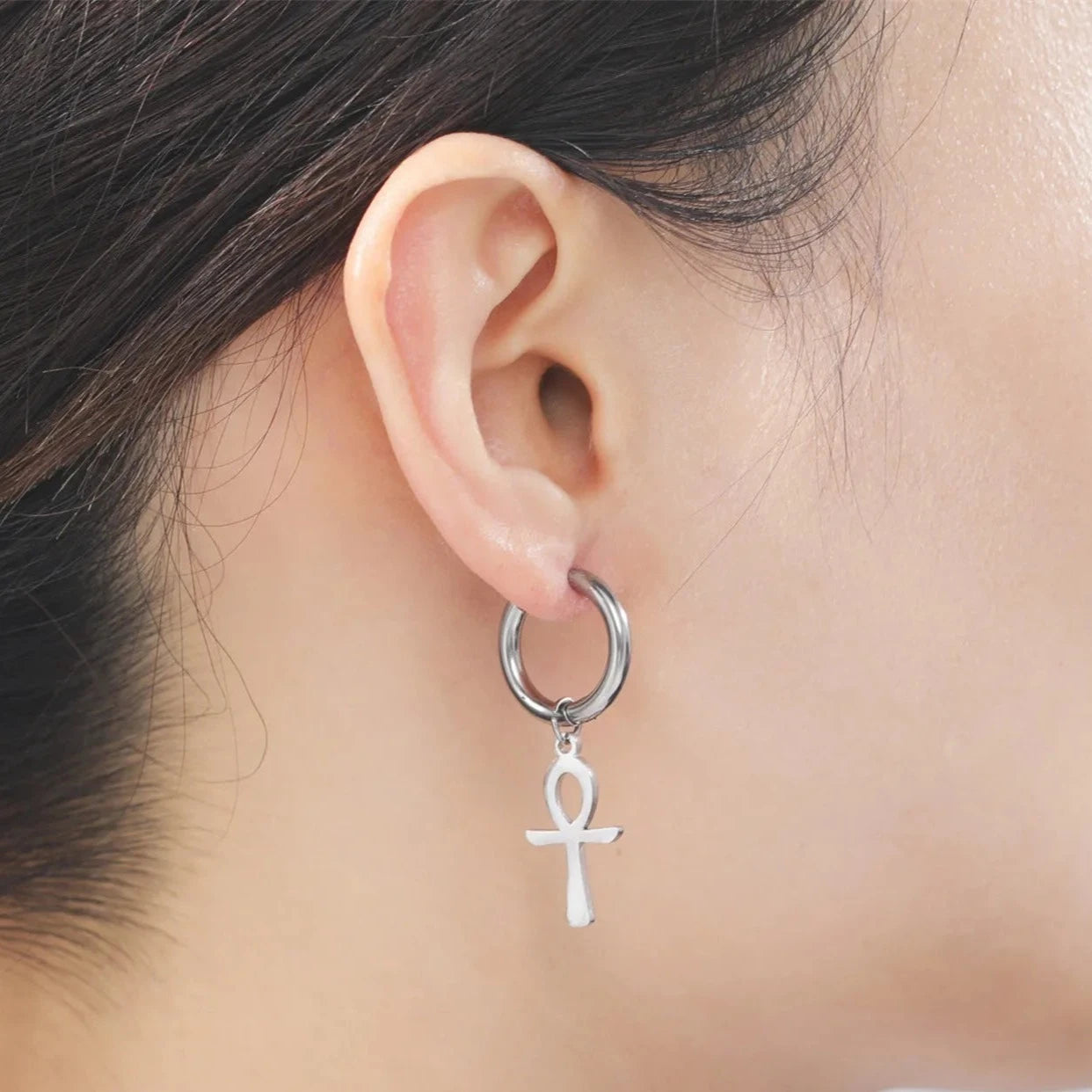 EDELSTAHL "CROSS V4" OHRRINGE - ICERAIN JEWELRY