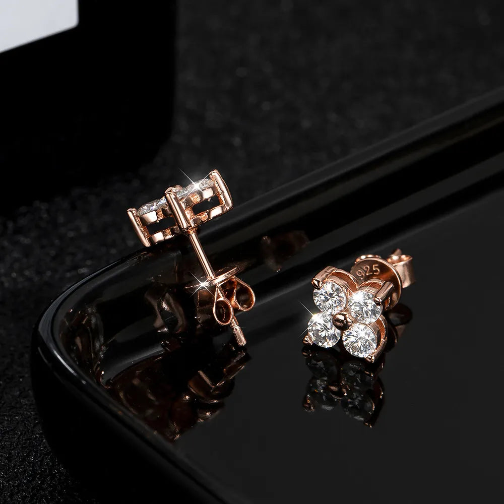 ICED OUT MOISSANITE "DOVETI" WEISSGOLD 925S SILVER OHRRINGE - ICERAIN JEWELRY