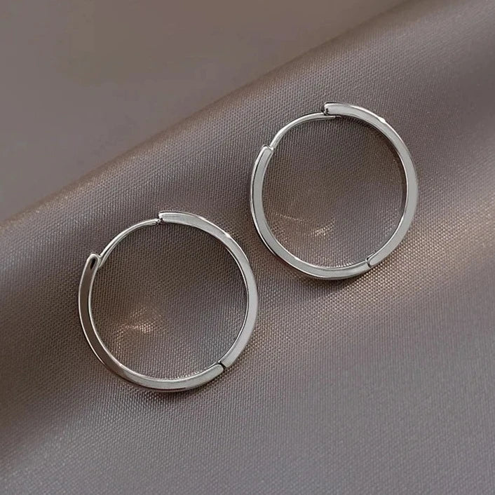 925S SILVER "CIRCLE" OHRRINGE - ICERAIN JEWELRY