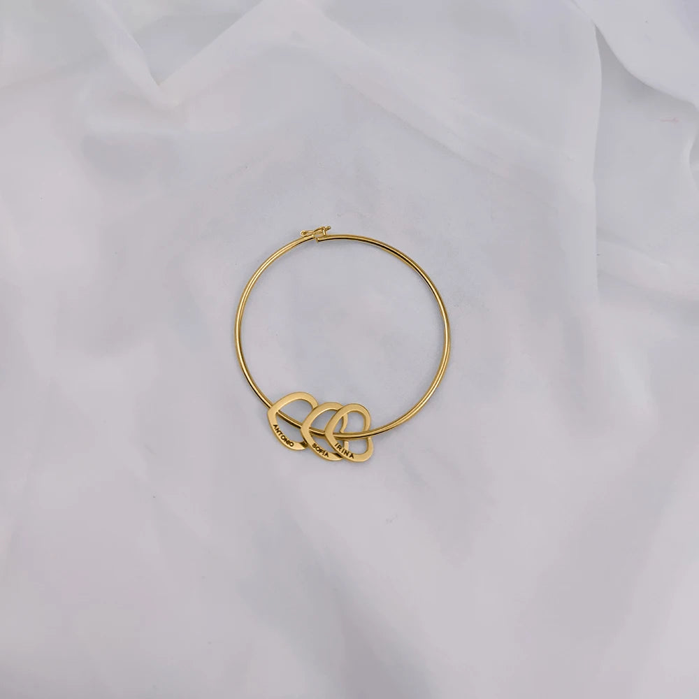 PERSONALISIERTES EDELSTAHL "RING" ARMBAND - ICERAIN JEWELRY