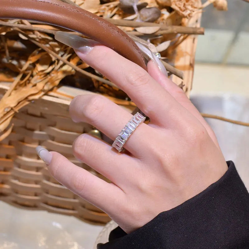 ICED OUT MOISSANITE "SHINO" WEISSGOLD 925S SILVER RING - ICERAIN JEWELRY