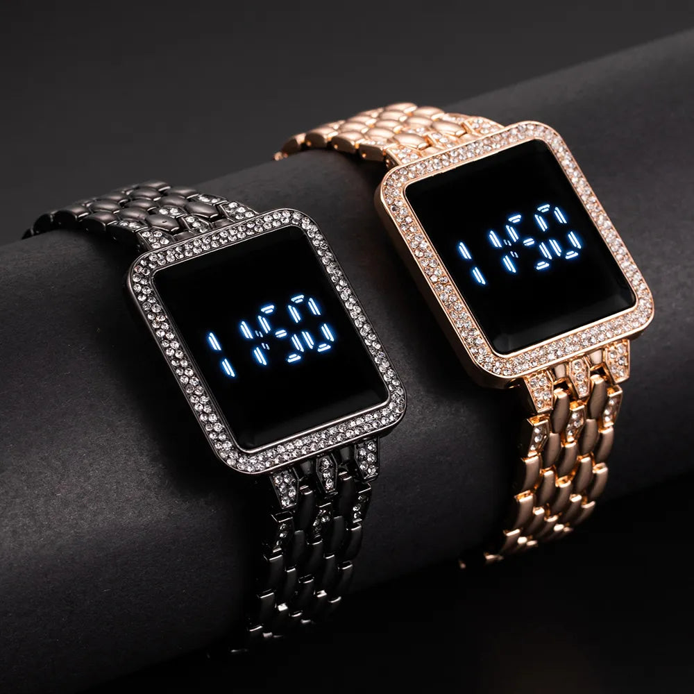 EDELSTAHL LED "LOVALISIMA" UHR - ICERAIN JEWELRY