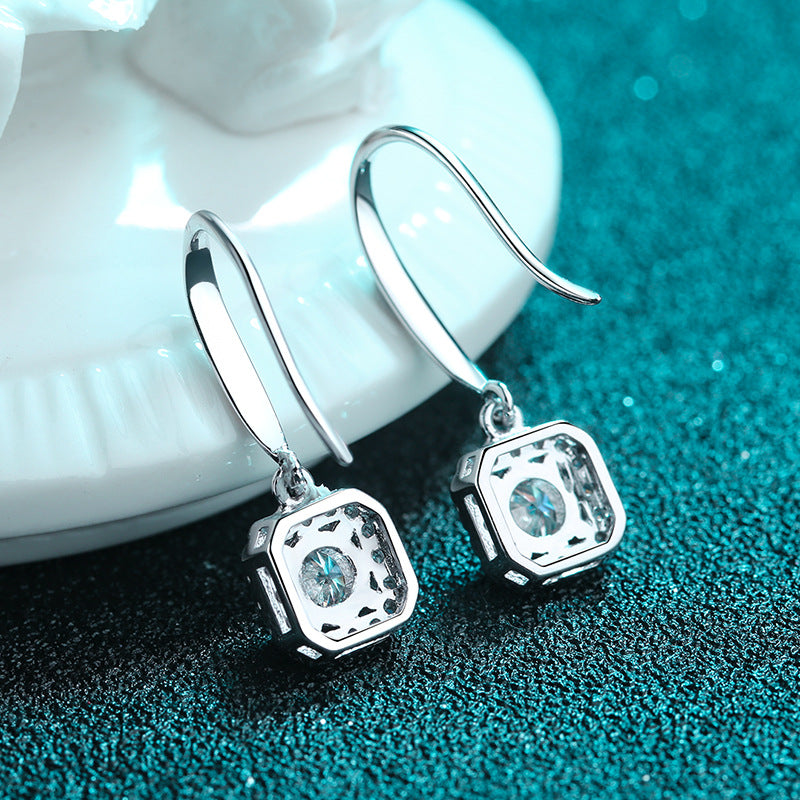 ICED OUT MOISSANITE "HOOP SHINY" WEISSGOLD 925S SILVER OHRRINGE - ICERAIN JEWELRY