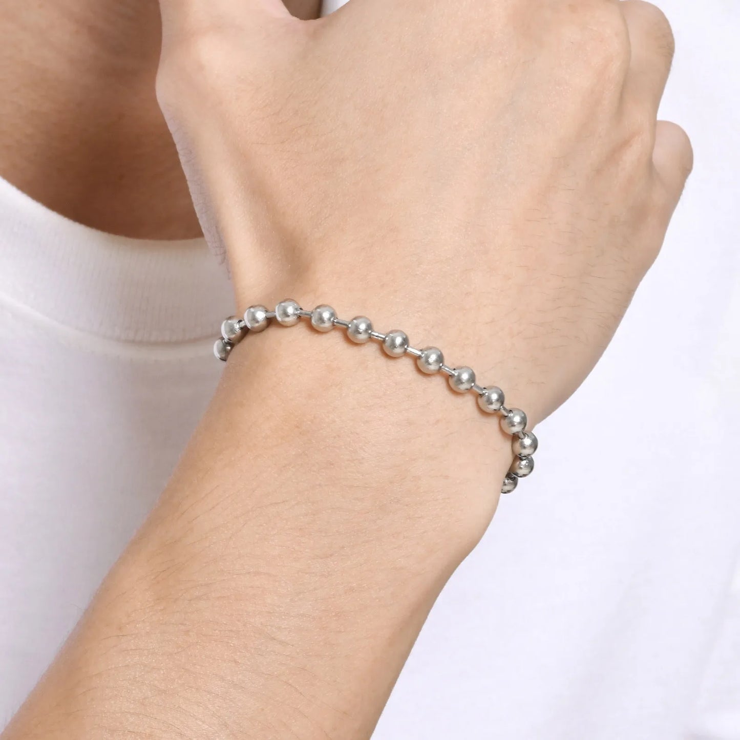 EDELSTAHL "CHROME PERL" ARMBAND - ICERAIN JEWELRY