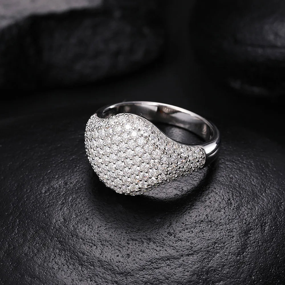 ICED OUT MOISSANITE "DWARAGONA" WEISSGOLD 925S SILVER RING - ICERAIN JEWELRY