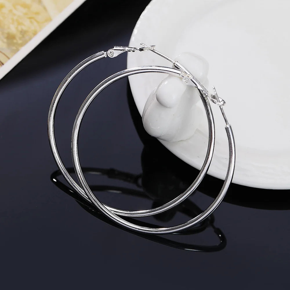 925S SILVER "HOOP" OHRRINGE - ICERAIN JEWELRY