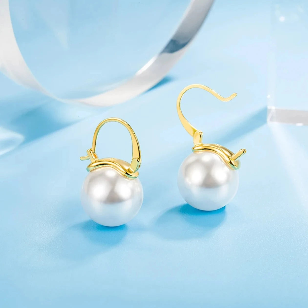 925S SILVER "PEARL" OHRRINGE - ICERAIN JEWELRY