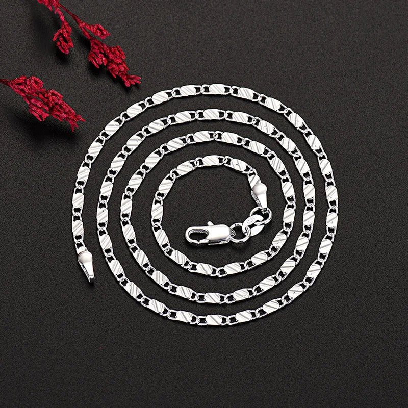 925S SILVER 2MM "SILVER CLAVICLE" KETTE - ICERAIN JEWELRY