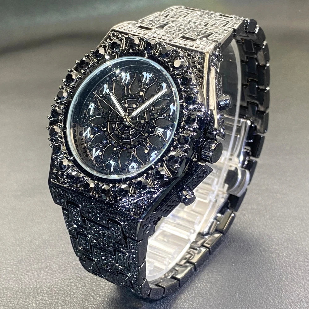 ICED OUT " ARABIC SUN" UHR - ICERAIN JEWELRY
