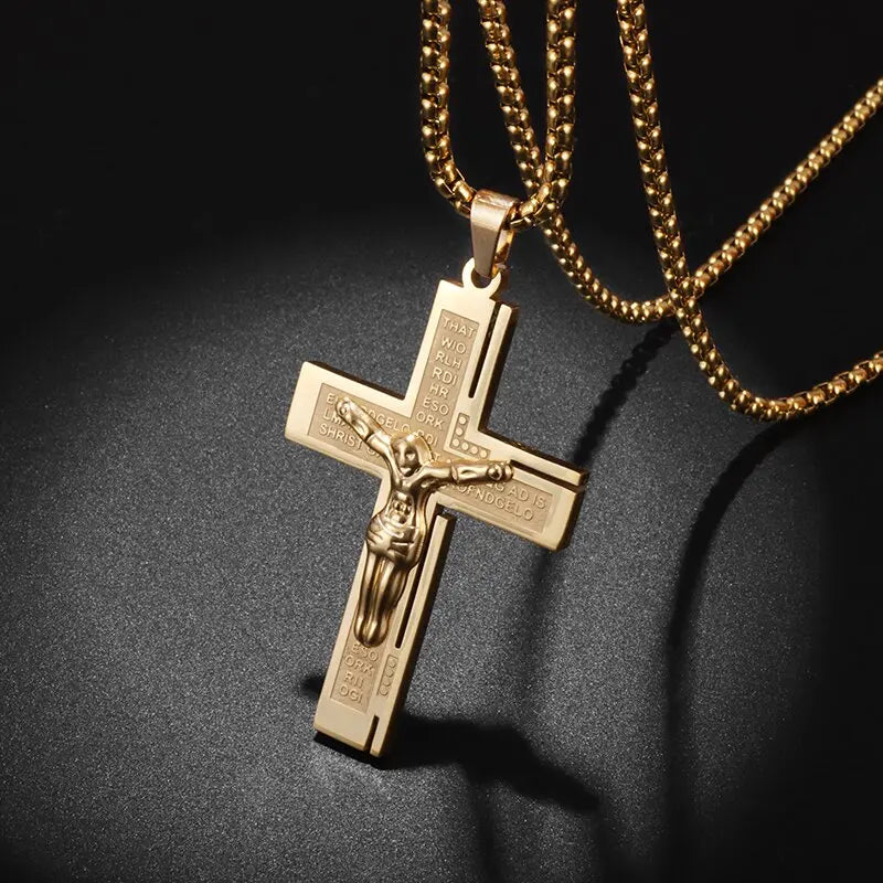 EDELSTAHL "JESUS CROSS" KETTE - ICERAIN JEWELRY