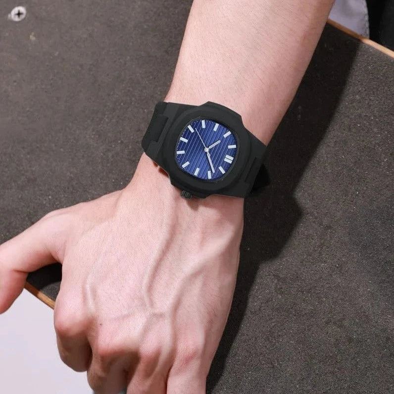 SILIKON "BLACK WRIST" UHR - ICERAIN JEWELRY