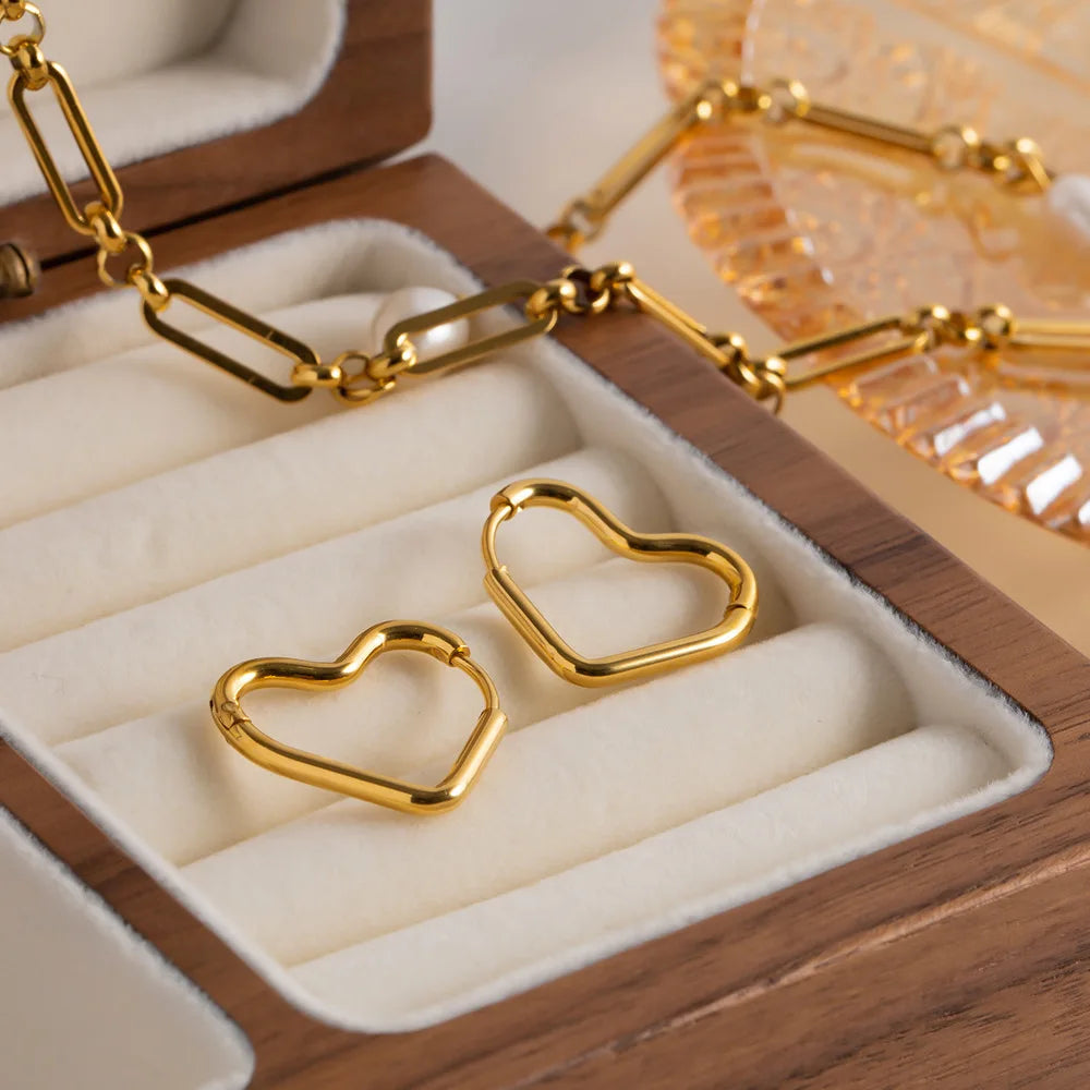 EDELSTAHL "HEART V3" OHRRINGE - ICERAIN JEWELRY