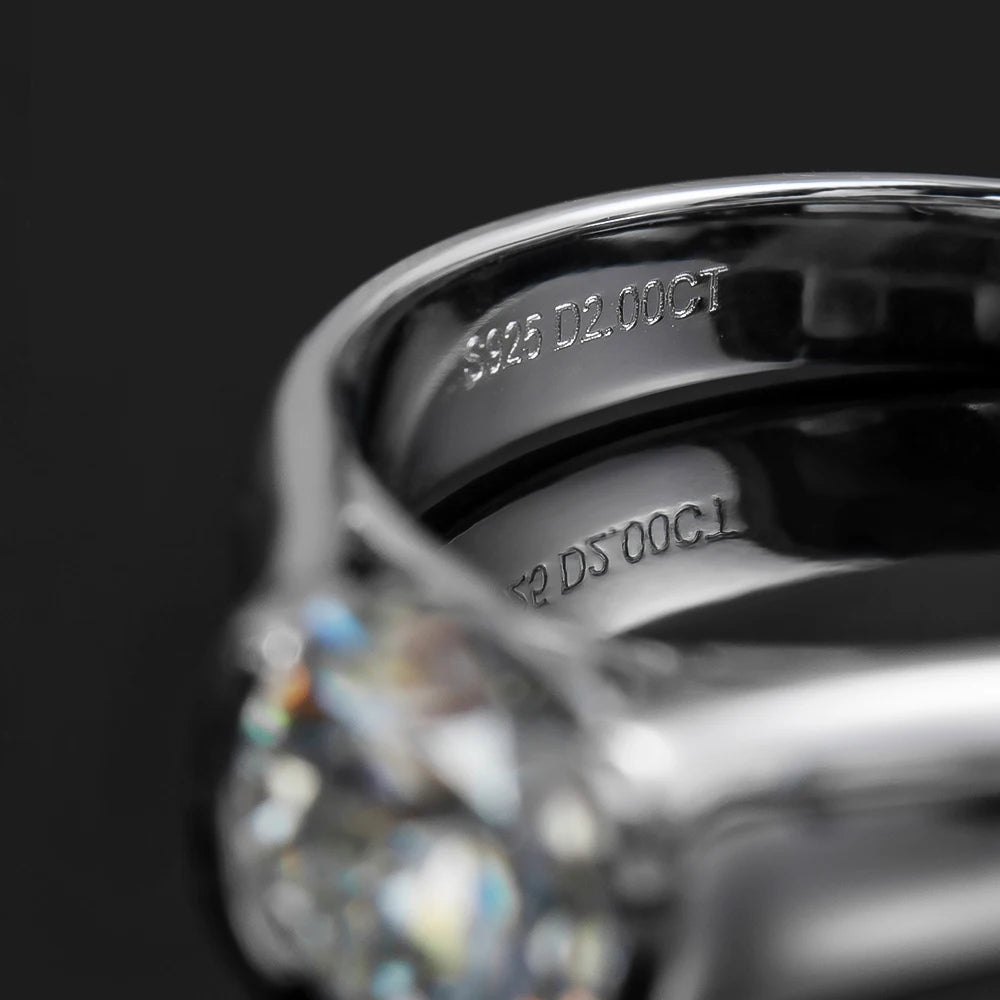 ICED OUT MOISSANITE "BEZEL" WEISSGOLD 925S SILVER RING - ICERAIN JEWELRY