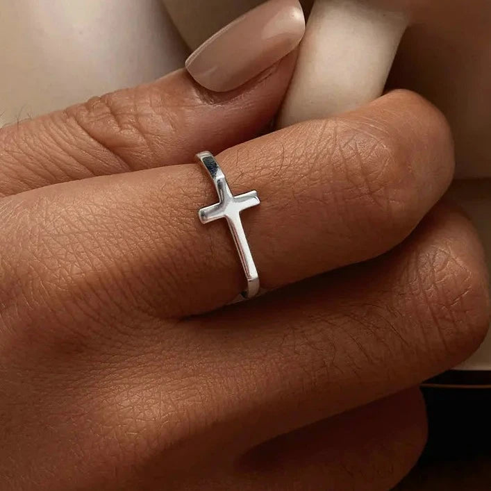 925S SILVER "CROSS" RING - ICERAIN JEWELRY