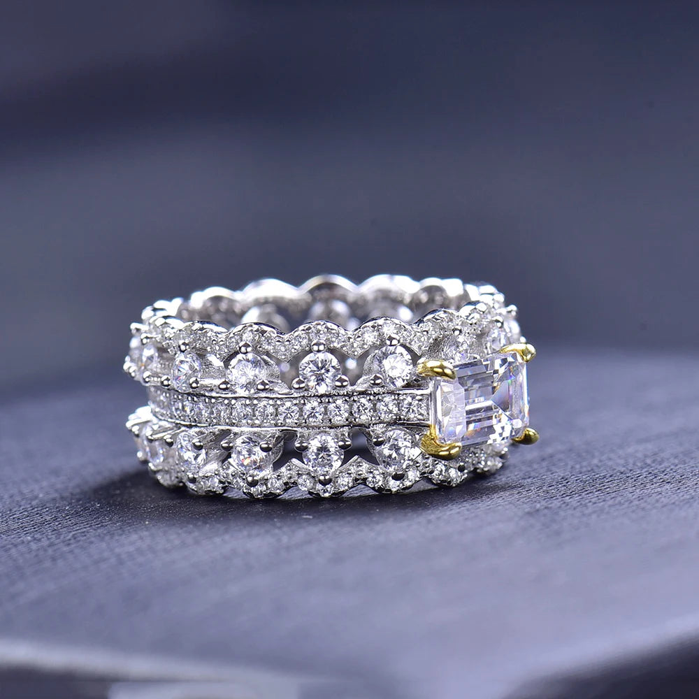 ICED OUT MOISSANITE "FLESH" WEISSGOLD 925S SILVER RING - ICERAIN JEWELRY
