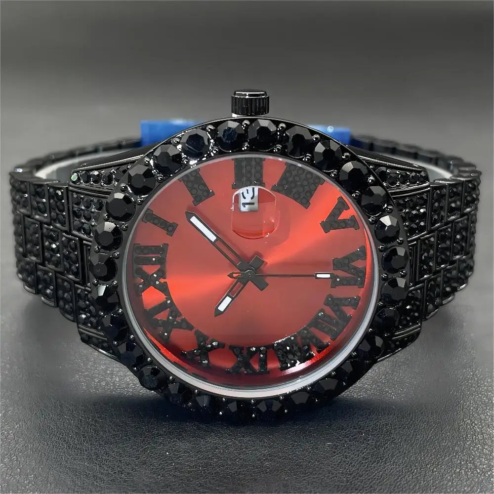 ICED OUT "BLACK FRATELLO" UHR - ICERAIN JEWELRY
