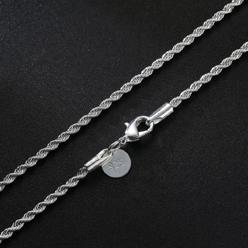 925S SILVER 2MM "ROPE" KETTE - ICERAIN JEWELRY