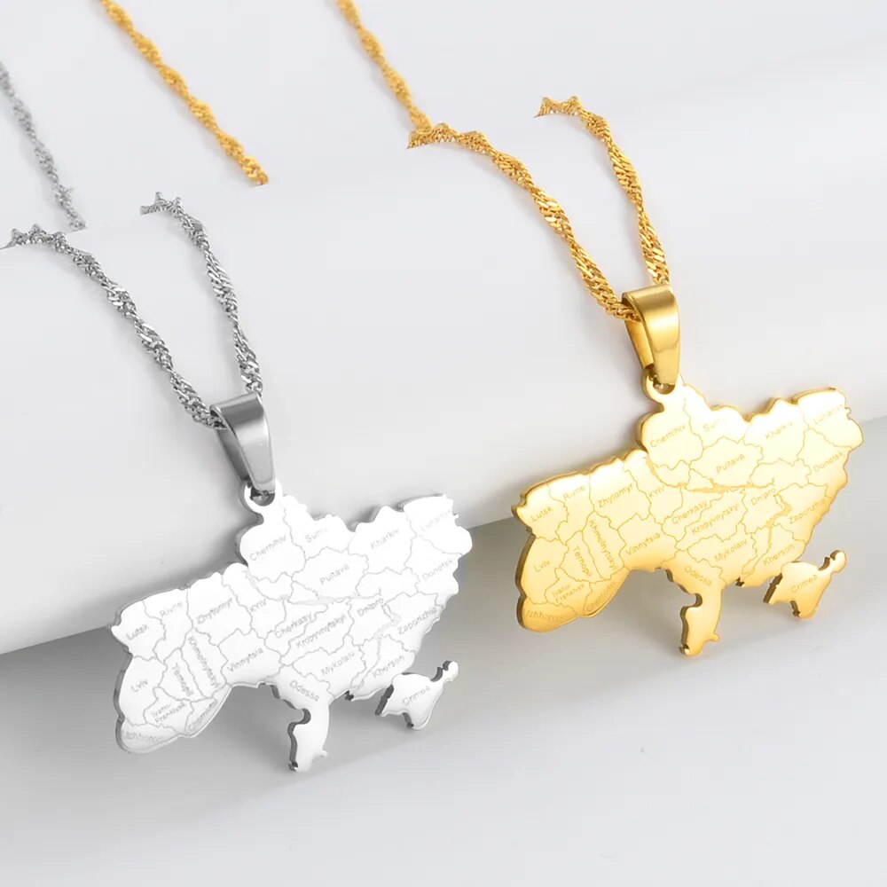 EDELSTAHL "UKRAINE V3" LÄNDERKETTE - ICERAIN JEWELRY