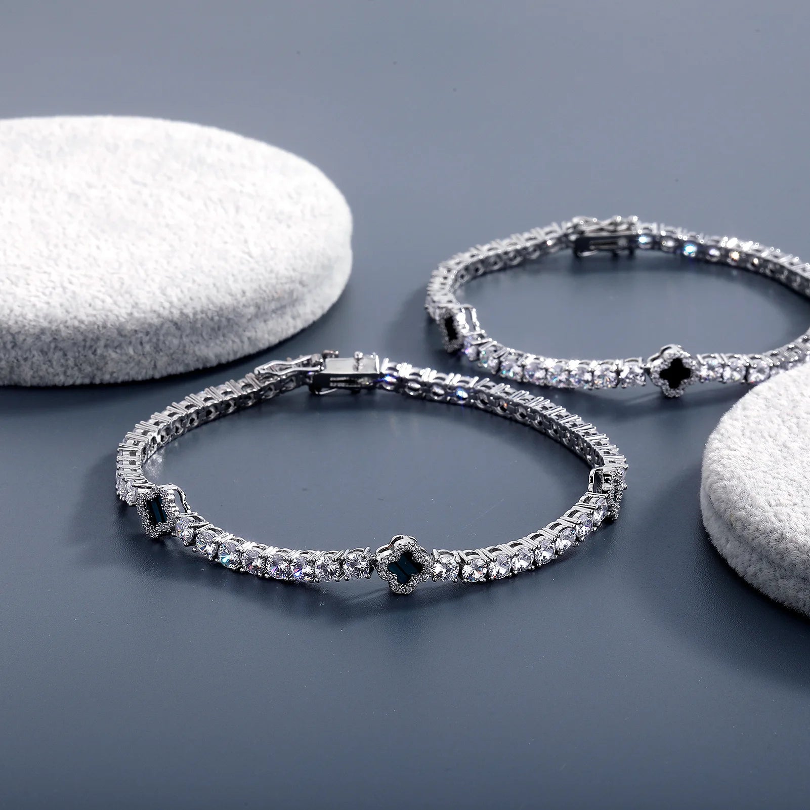 SALE | ICED OUT 23CM "BLACK CLOVER TENNIS" ARMBAND - ICERAIN JEWELRY