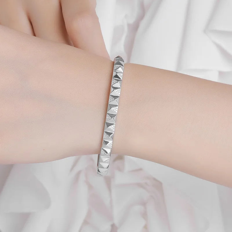 ICED OUT MOISSANITE "BANGLE" WEISSGOLD 925S SILVER ARMREIF - ICERAIN JEWELRY