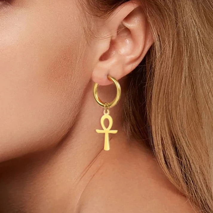 EDELSTAHL "CROSS V4" OHRRINGE - ICERAIN JEWELRY