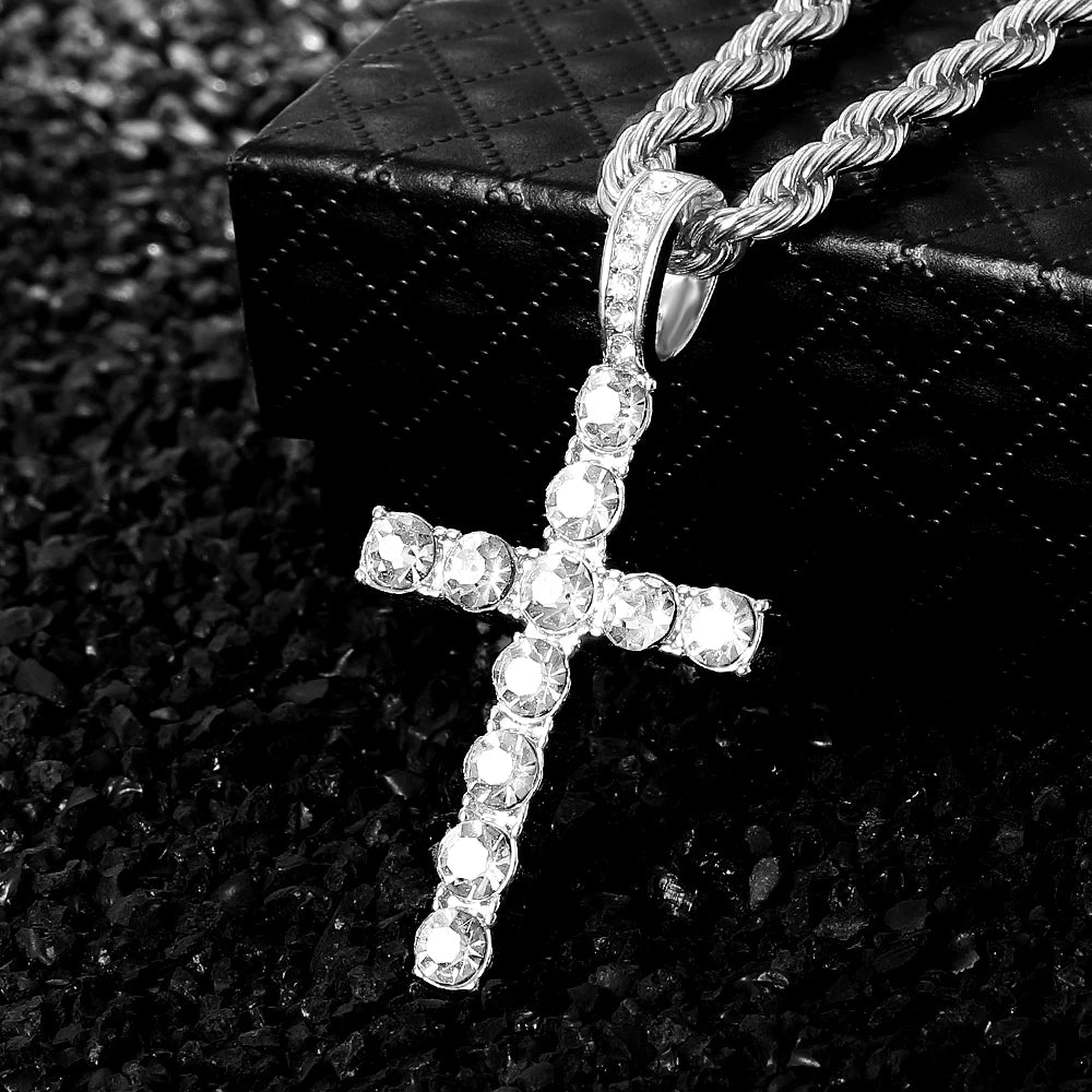 ICED OUT 14MM 4-IN-1 "SILVER PRONG" SCHMUCKSET (2 HALSKETTEN + ARMBAND + UHR) - ICERAIN JEWELRY