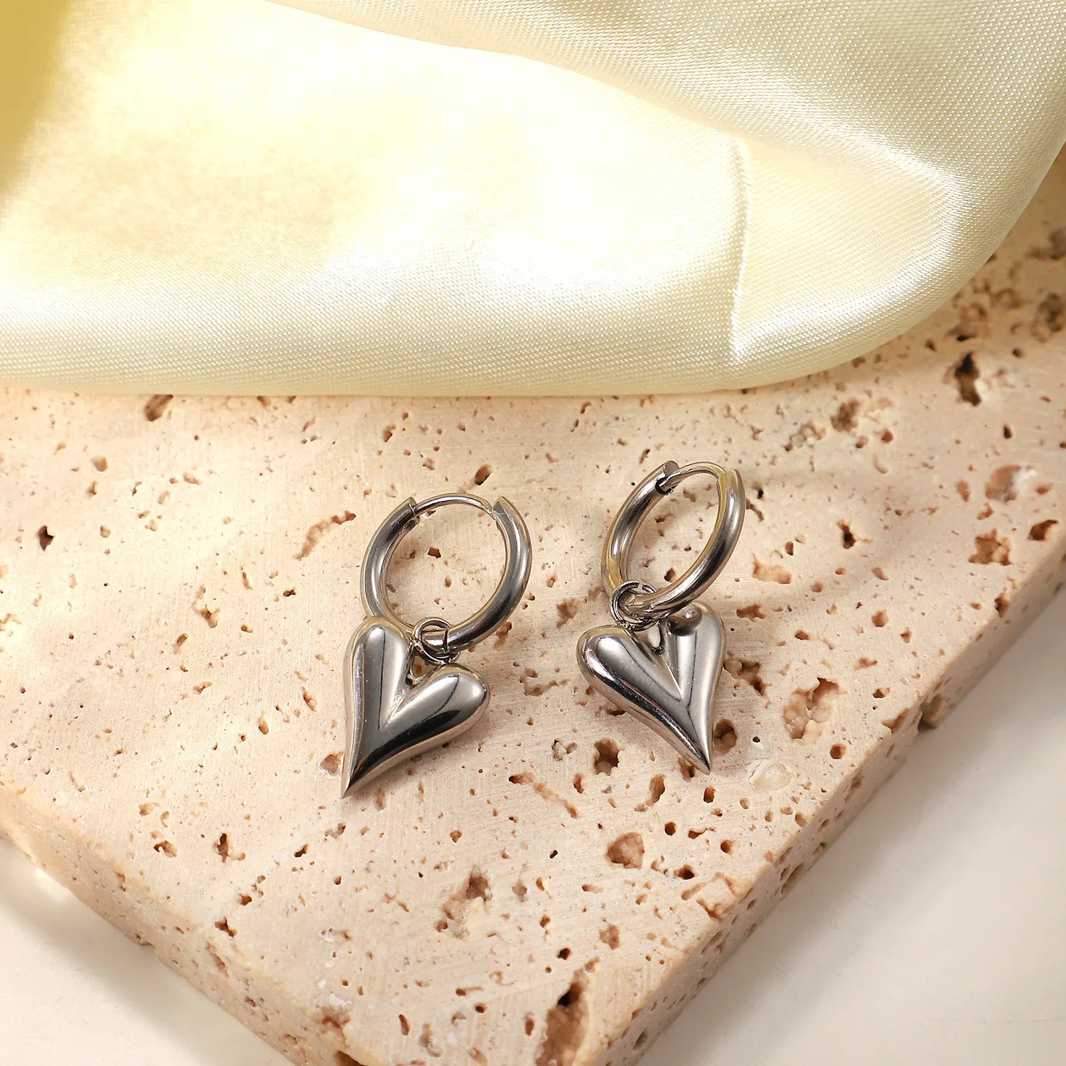 EDELSTAHL "HEART V2" OHRRINGE - ICERAIN JEWELRY