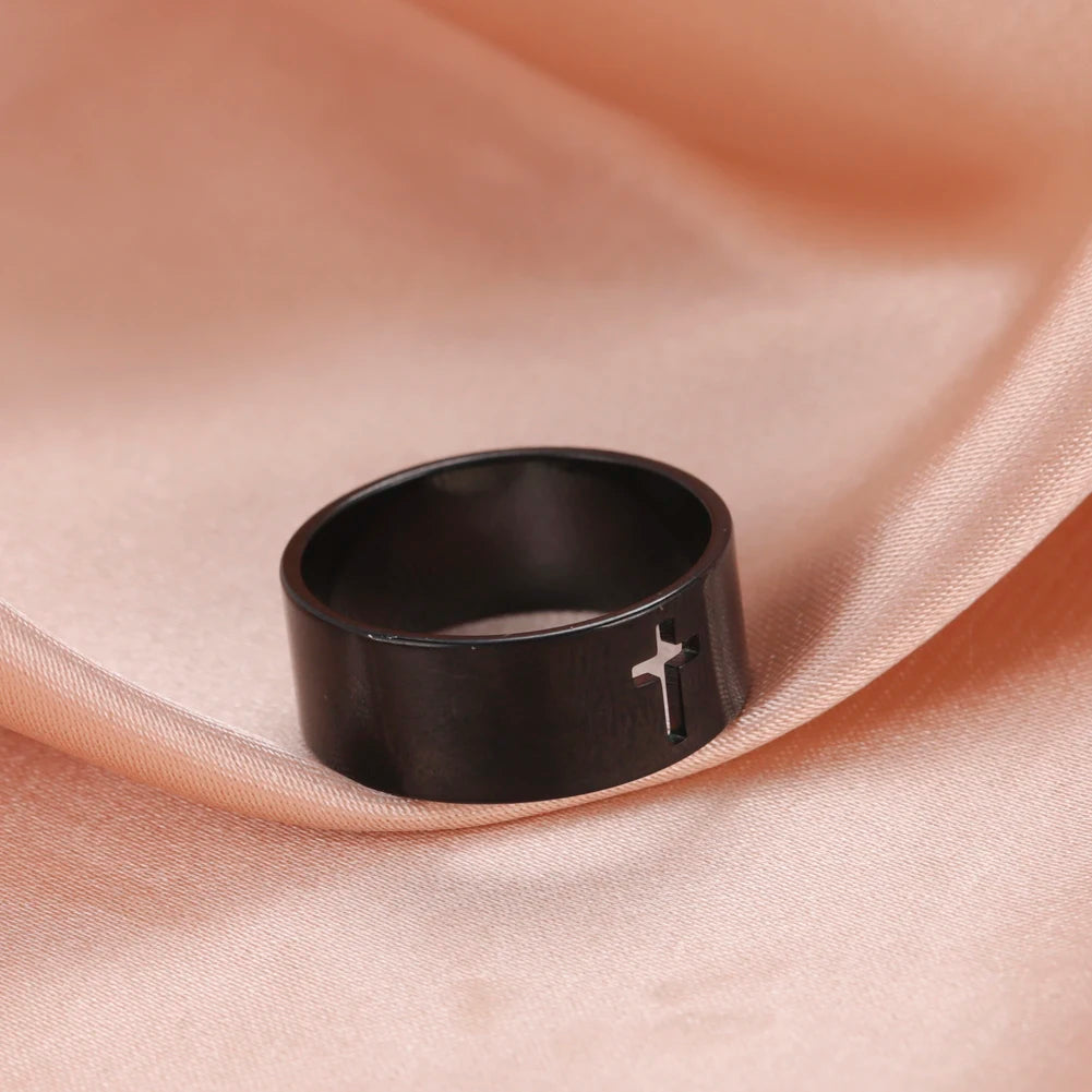 EDELSTAHL "CROSS V4" RING - ICERAIN JEWELRY