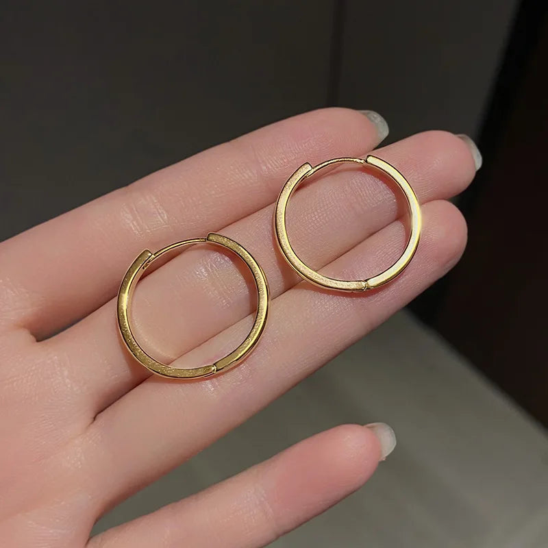 925S SILVER "CIRCLE" OHRRINGE - ICERAIN JEWELRY