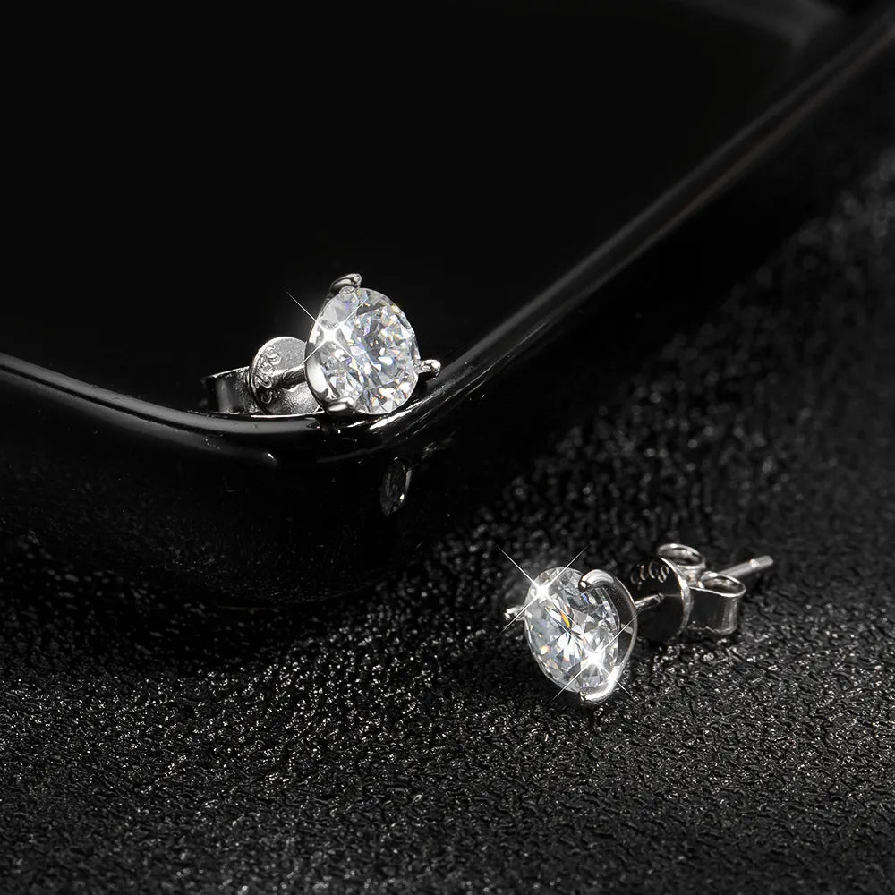 ICED OUT MOISSANITE "MANAMA" WEISSGOLD 925S SILVER OHRRINGE - ICERAIN JEWELRY