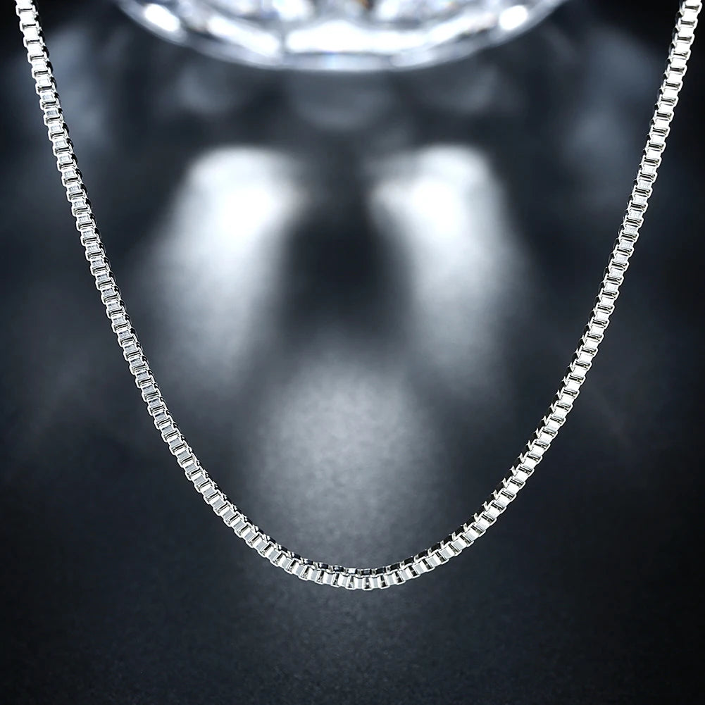 925S SILVER "BOX" KETTE - ICERAIN JEWELRY