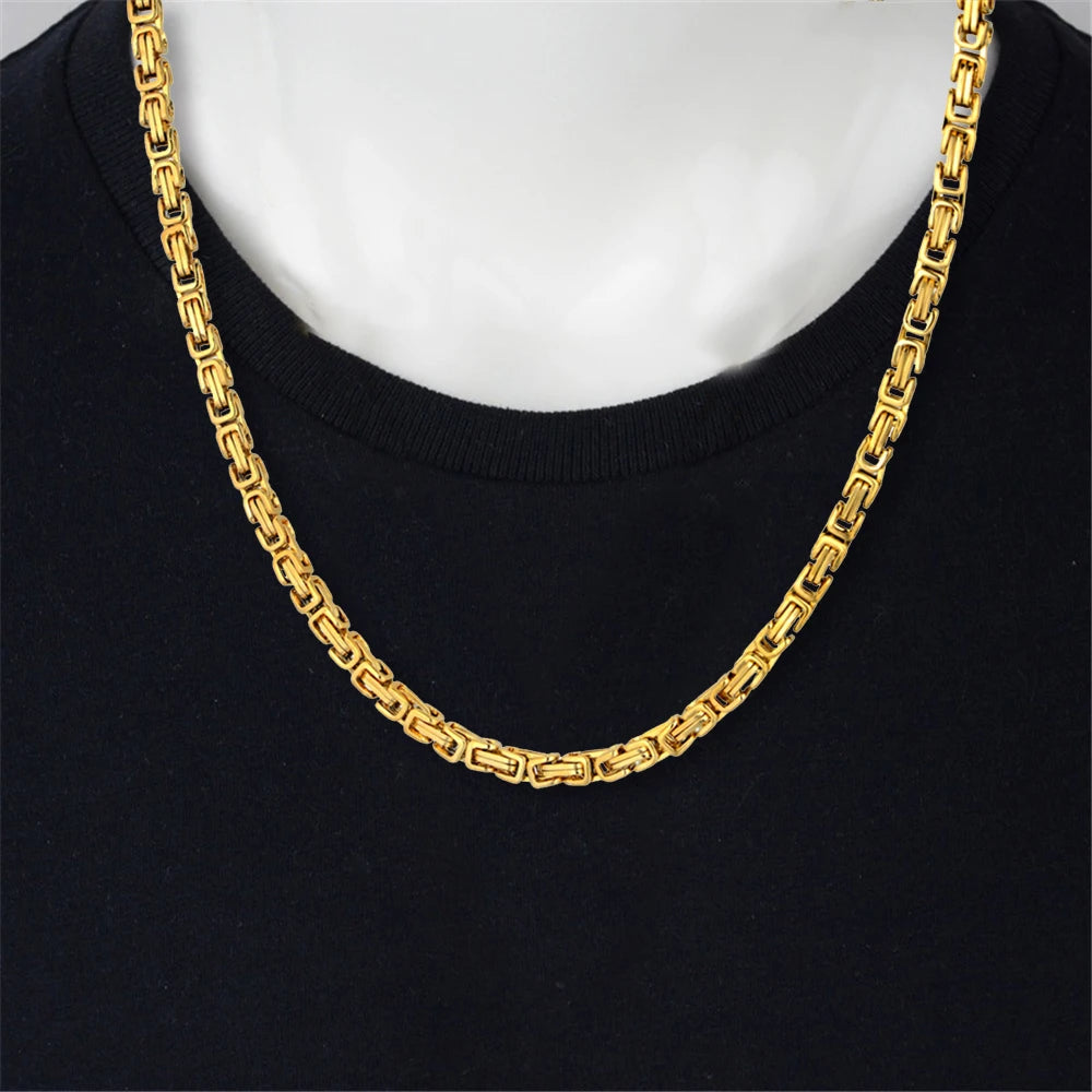 EDELSTAHL 4MM "GOLD KING" KETTE - ICERAIN JEWELRY