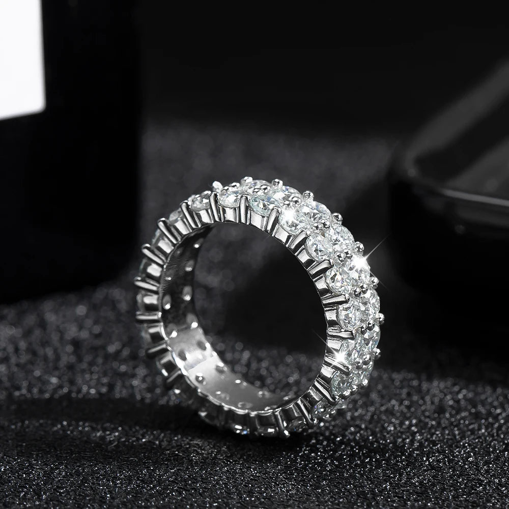 ICED OUT MOISSANITE "BOOMIRS" WEISSGOLD 925S SILVER RING - ICERAIN JEWELRY