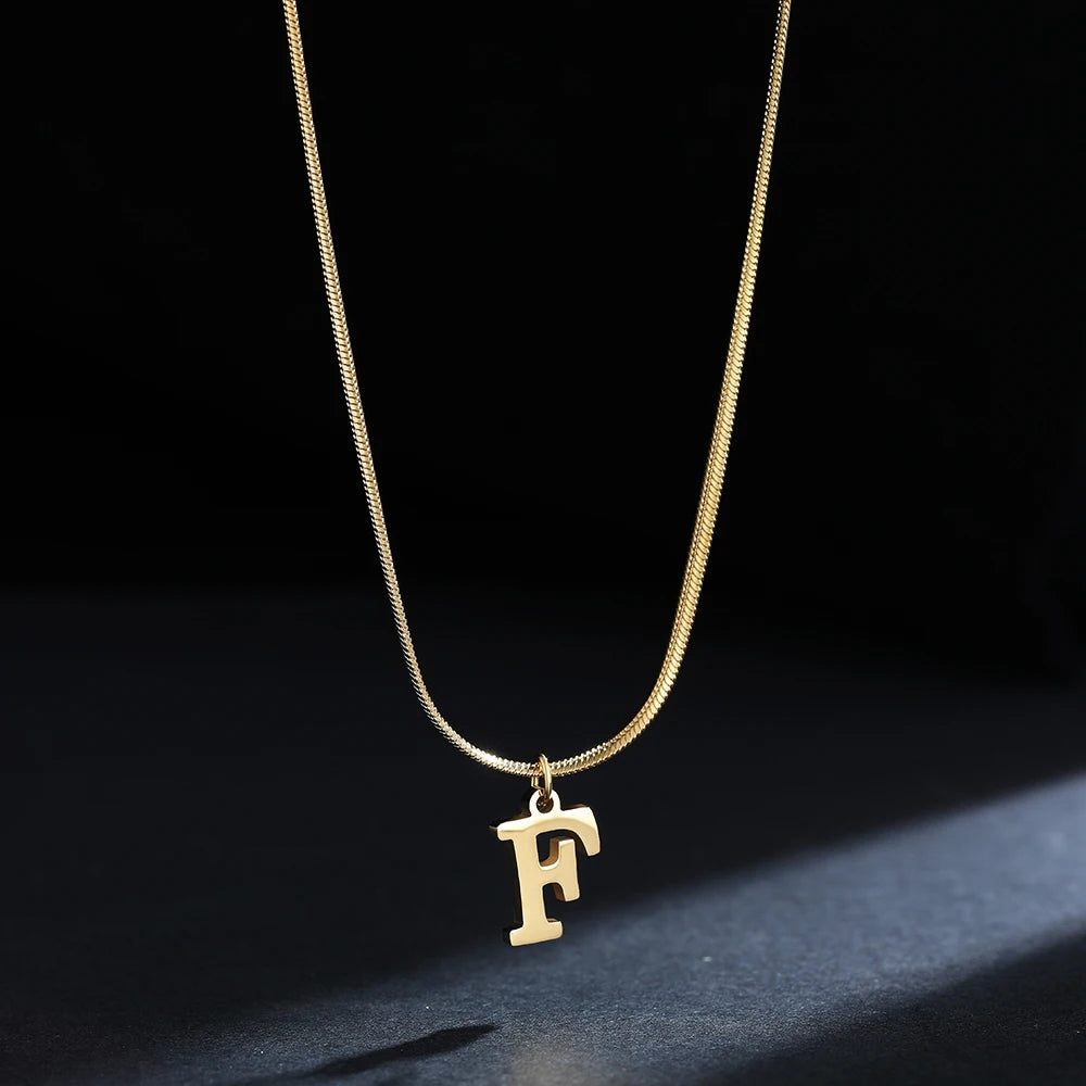 PERSONALISIERTE EDELSTAHL ANFANGSBUCHSTABEN "CHIAVE" KETTE - ICERAIN JEWELRY