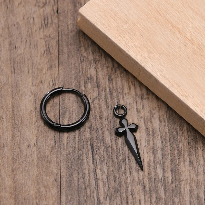 EDELSTAHL "CROSS V5" OHRRINGE - ICERAIN JEWELRY