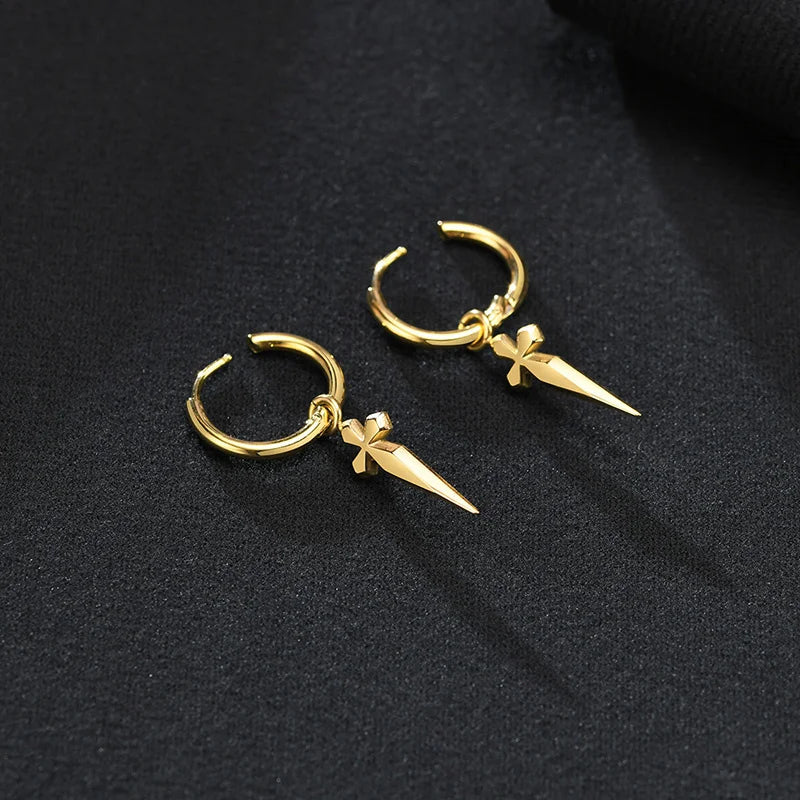 EDELSTAHL "CROSS V5" OHRRINGE - ICERAIN JEWELRY