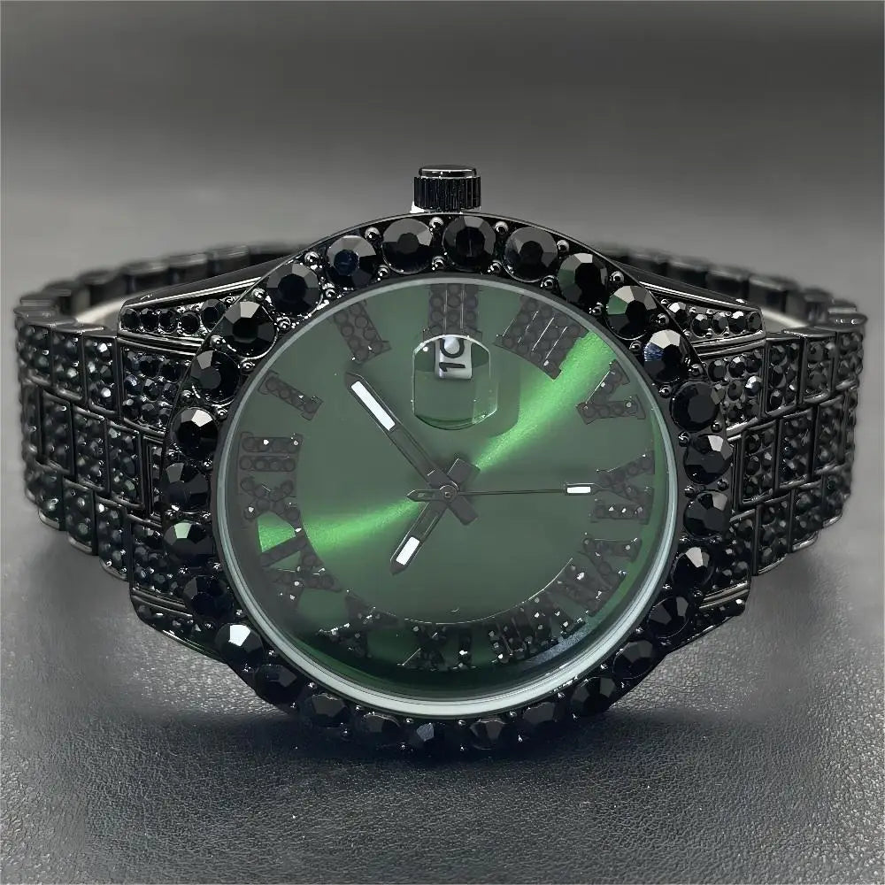ICED OUT "BLACK FRATELLO" UHR - ICERAIN JEWELRY
