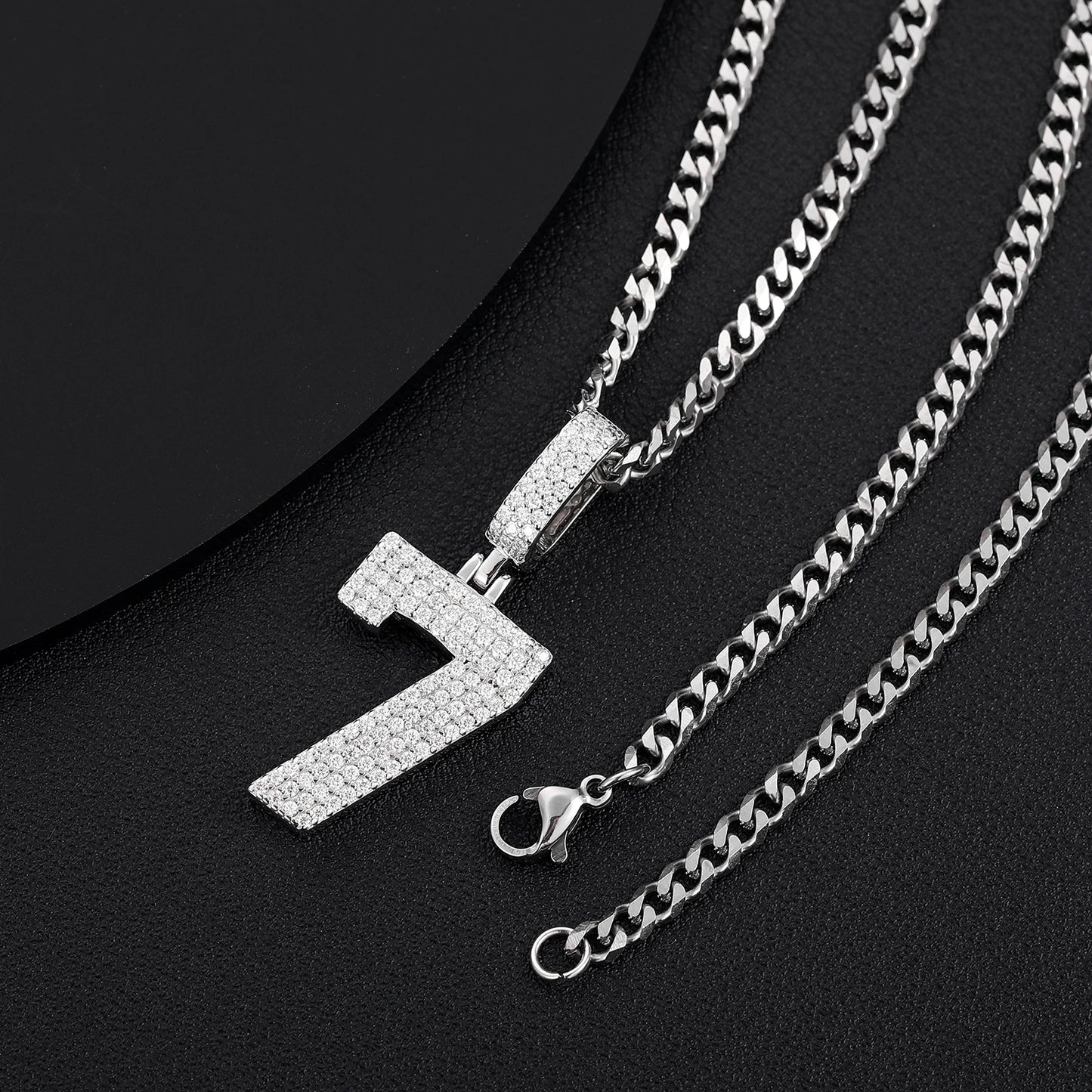 ICED OUT MOISSANITE "NUMBER" WEISSGOLD 925S SILVER KETTE - ICERAIN JEWELRY