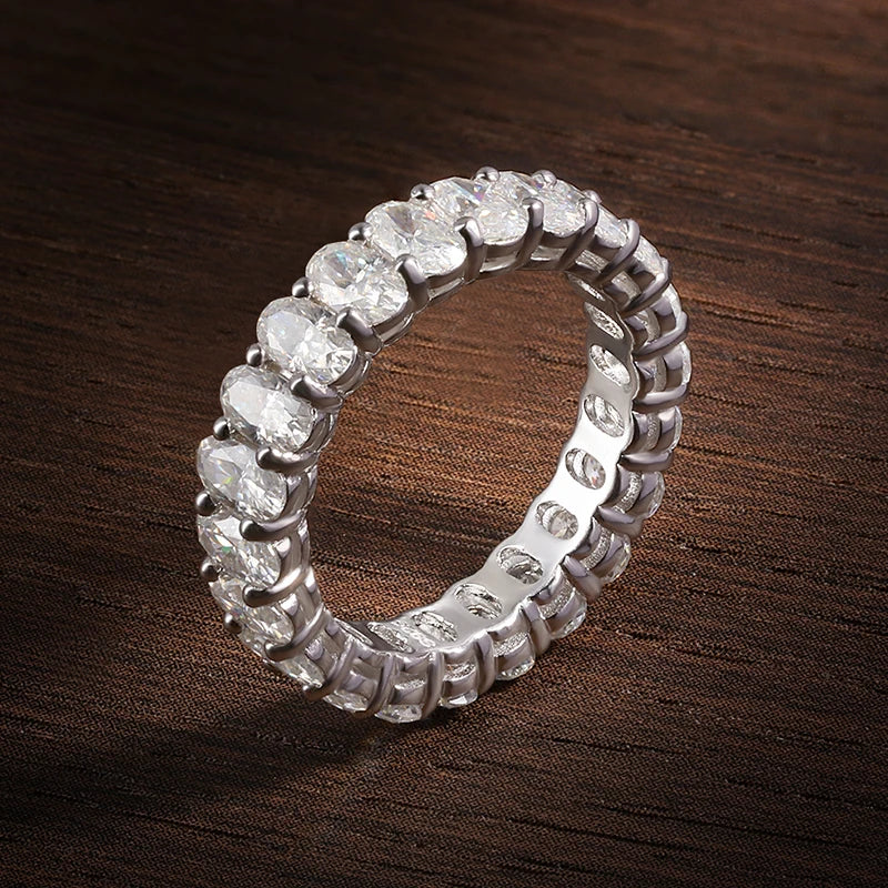 ICED OUT MOISSANITE "OVAL" WEISSGOLD 925S SILVER RING - ICERAIN JEWELRY