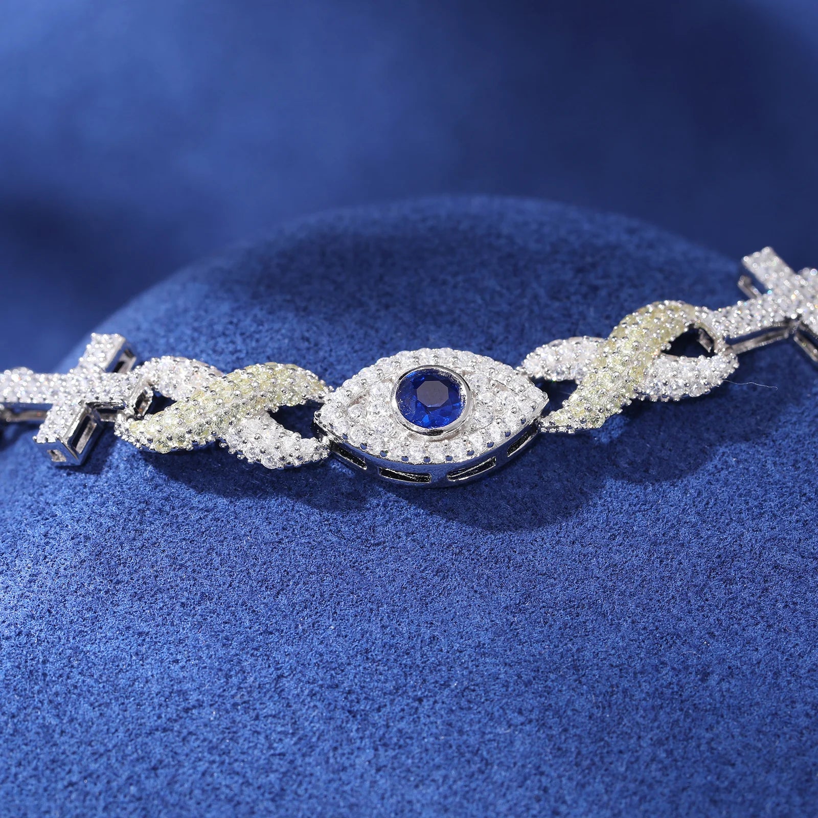 ICED OUT MOISSANITE 10MM "COLLABO" WEISSGOLD 925S SILVER ARMBAND - ICERAIN JEWELRY