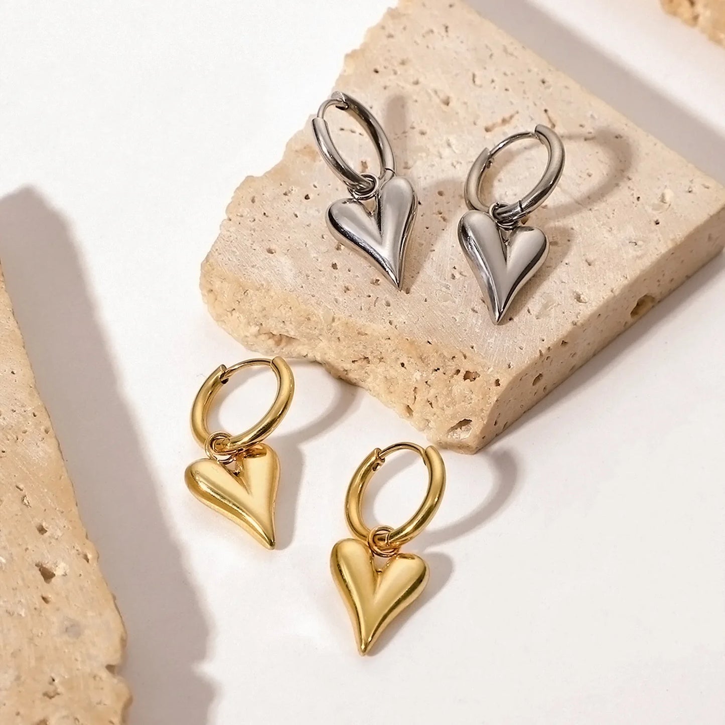 EDELSTAHL "HEART V2" OHRRINGE - ICERAIN JEWELRY